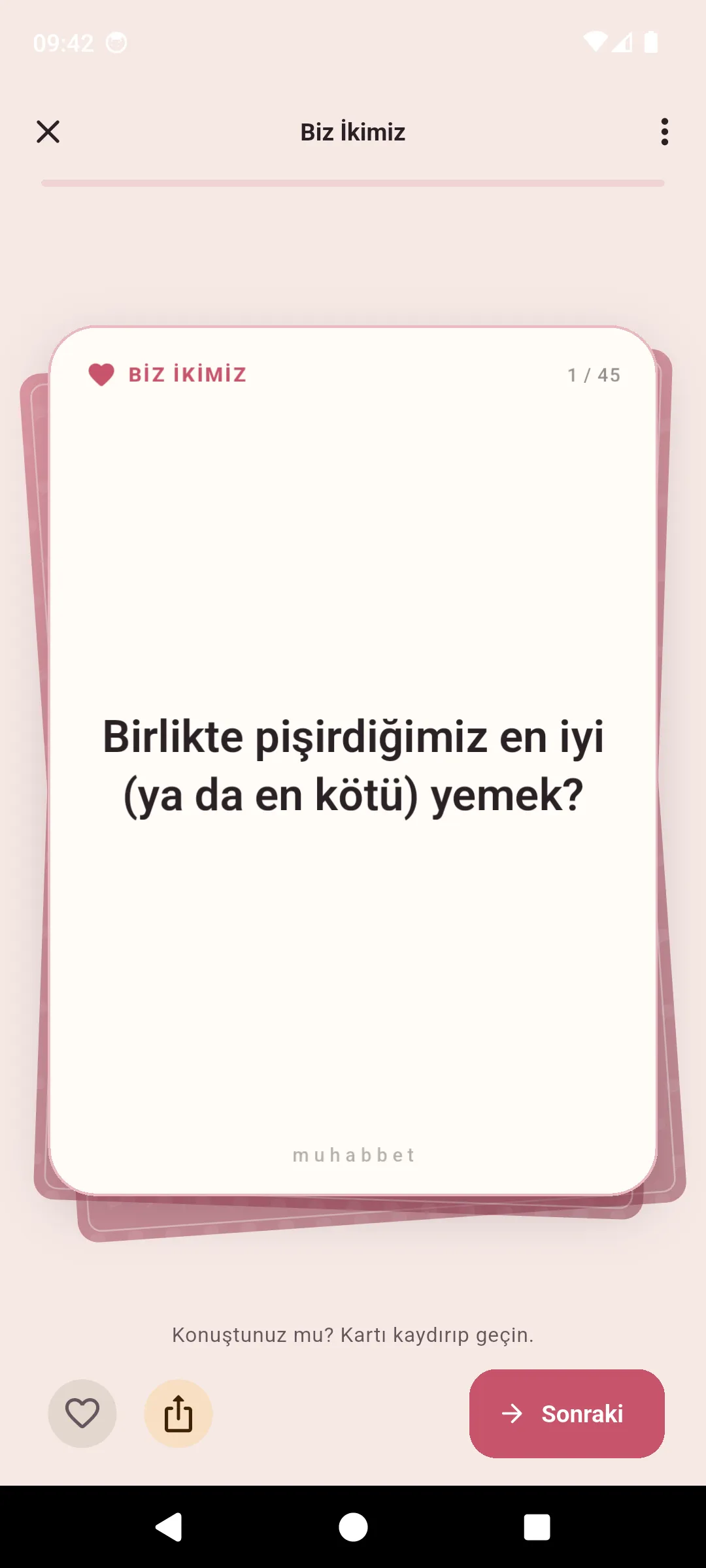 Biz İkimiz destesi — çiftler için